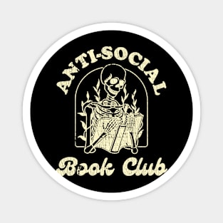 Anti Social Book Club Skeleton Bookworm Reading Magnet